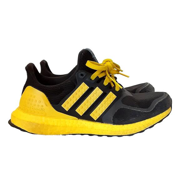 Adidas UltraBoost DNA Color Brick Lego Yellow Sneakers Kids 4.5 Running Shoes - Picture 2 of 11